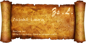 Zsinkó Laura névjegykártya